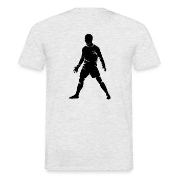 Soccer Clothing - Men's T-Shirt - heather grey - Back - AI Model Male 178 dark (178cm)