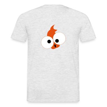 Fisch - Männer T-Shirt - Grau meliert - Hinten - AI Model Male 178 dark (178cm)