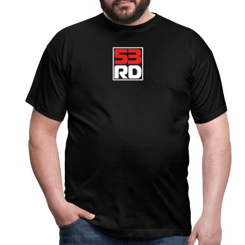 53RD Logo kompakt umrandet (weiss-rot) - Männer T-Shirt