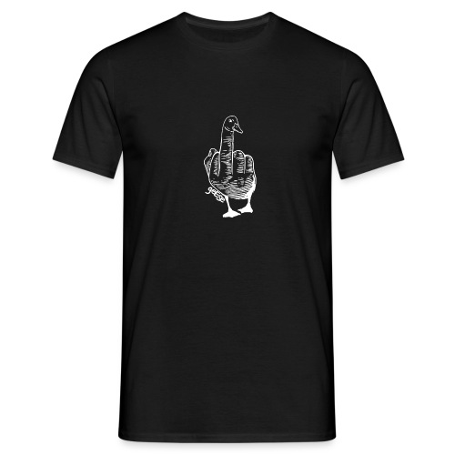 Etched Goose on Black - Men's T-Shirt