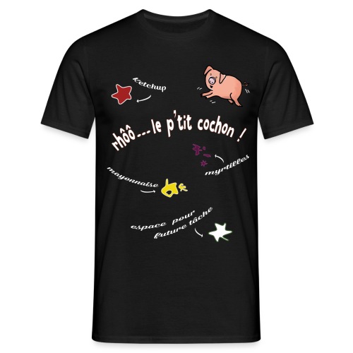 Rhoo le ptit cochon ! (version pour fond sombre) - T-shirt Homme