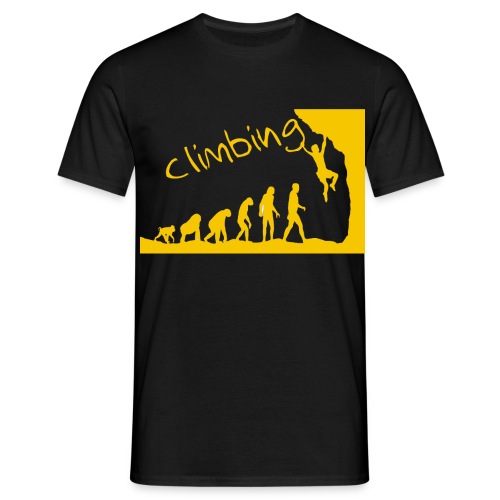 Kletter-Evolution gelb - Männer T-Shirt