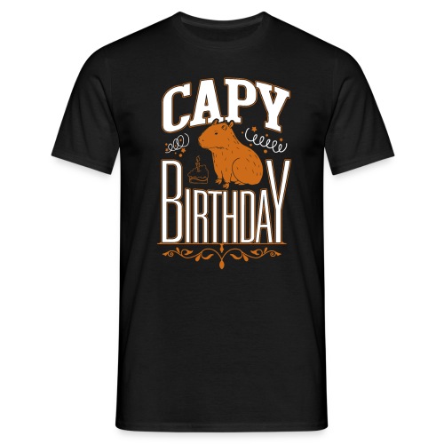 Capy Birthday Plüschtier Capy Birthday Kinder - Männer T-Shirt