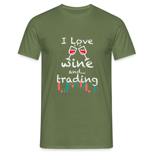 Trader Forex Wallstreet Stock market RedWine Glass - Maglietta da uomo