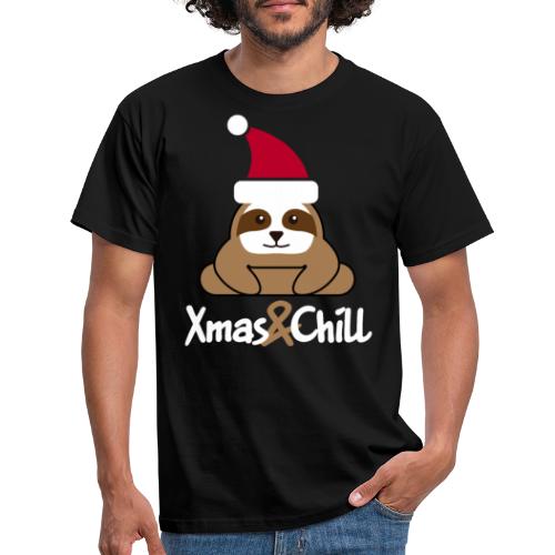 Faultier Weihnachten süß lustig Geschenk - Männer T-Shirt