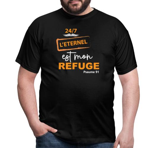 24 7 eternel mon refuge orange blanc - T-shirt Homme