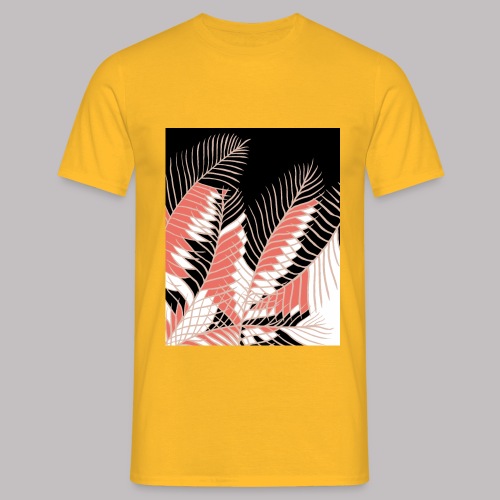 foglie palma 3 living coral - Maglietta da uomo