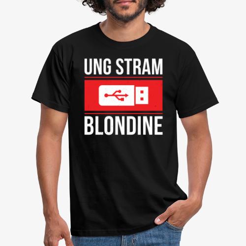 Ung Stram Blondine - Hvid - Herre-T-shirt