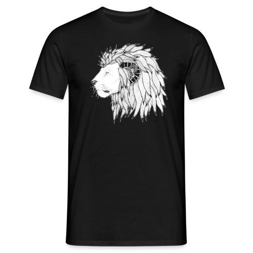 LionFace01_BLK - Men's T-Shirt