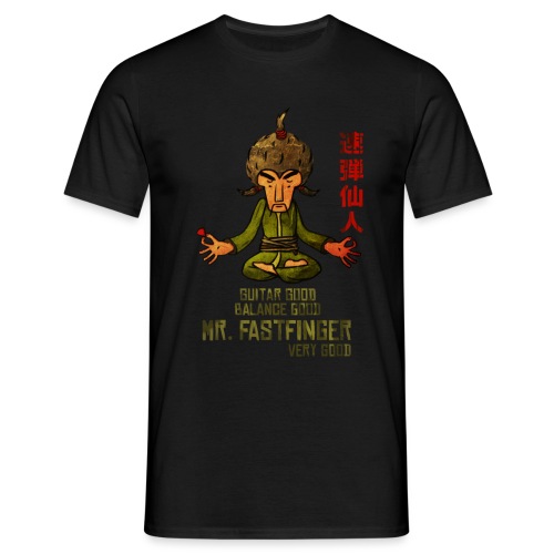 Mr. Fastfinger - cartoon guitar hero - Men's T-Shirt