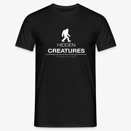 Hidden Creatures Logo White - Men's T-Shirt