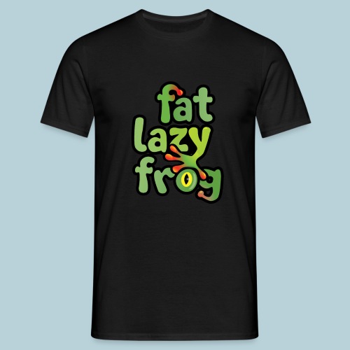 Fat Lazy Frog (Tall Logo) - Men's T-Shirt
