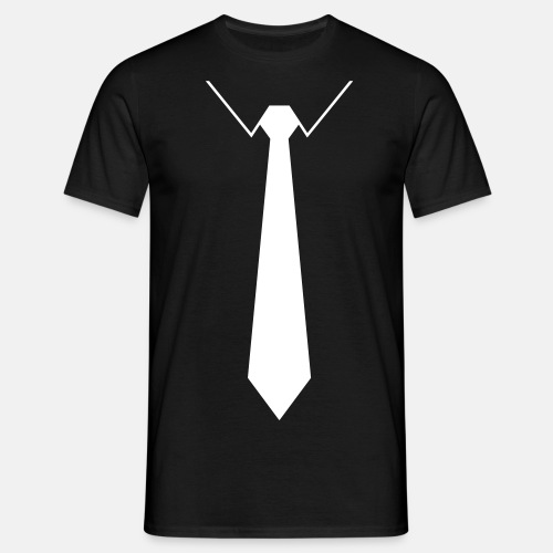 Skjorte med hvitt slips - T-skjorte for menn