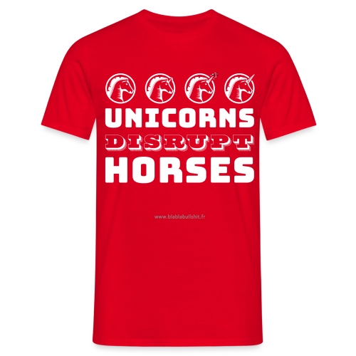 Unicorns Disrupt Horses - T-shirt Homme