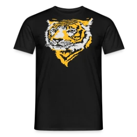 Maquette de T-shirt homme « T-shirt Tigre Majestueux : La Force de la Jungle » à imprimer et personnaliser