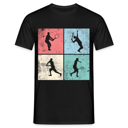 Tennis Tennisspieler Geschenk Retro - Männer T-Shirt