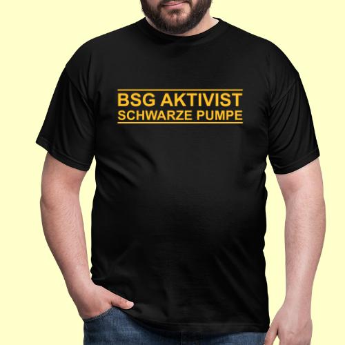 BSG Aktivist Schwarze Pumpe - Retro-Schriftzug - Männer T-Shirt