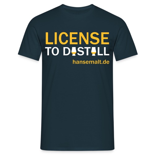 license to distill mit - Männer T-Shirt