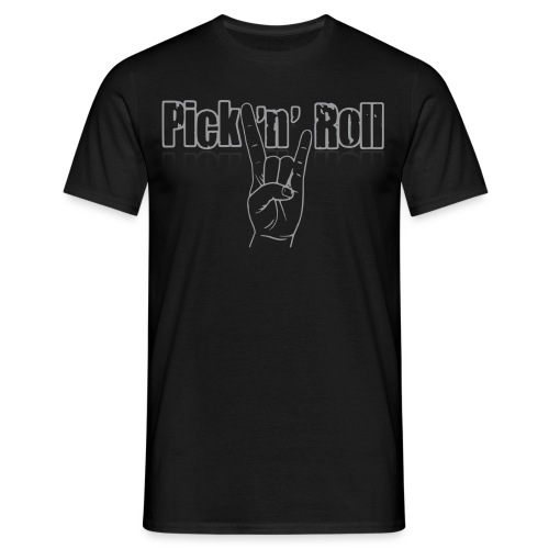 PickNRoll_Umrisse_grau - Männer T-Shirt