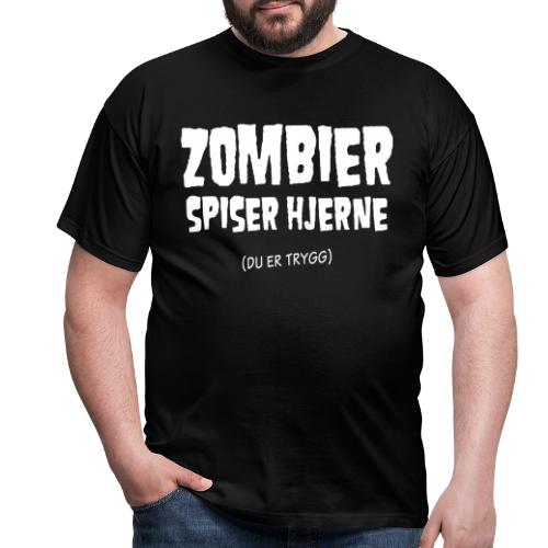 zombierspiserhjernenorsk01a - T-skjorte for menn