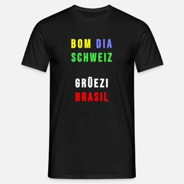 Brasil Suisse Bom dia drapeau grüezi cadeau' T-shirt vintage Homme |  Spreadshirt