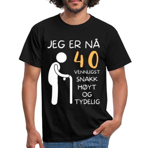 Gave til 40-åring - 40 års bursdag - T-skjorte for menn