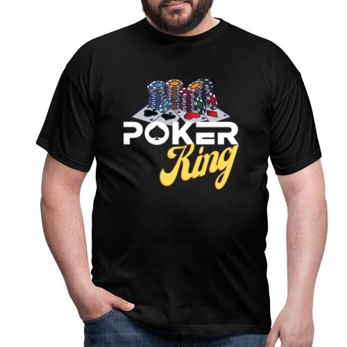 Poker King - Spielkarten und Chips - Männer T-Shirt