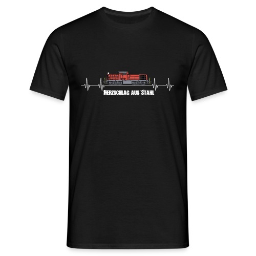 Herzschlag aus Stahl Lokrangierführer Eisenbahner - Männer T-Shirt