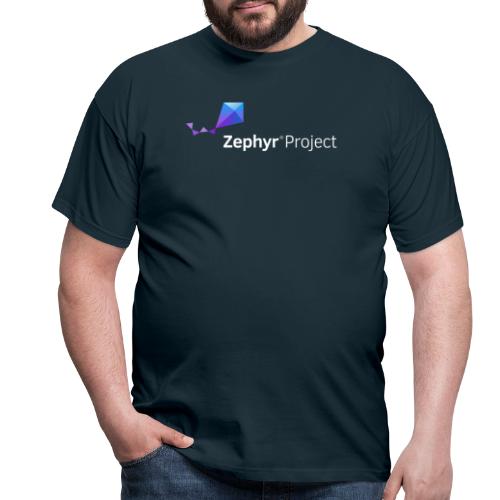 Zephyr Project Logo (white) - Herre-T-shirt