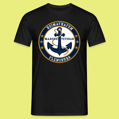 Marine Veteran Heimathafen Flensburg - Männer T-Shirt