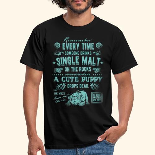 Single Malt Hund türkis - Männer T-Shirt