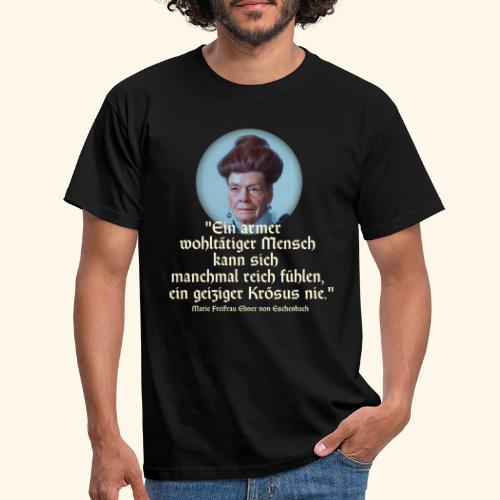 Sprüche T-Shirt Design Zitat über Geiz - Männer T-Shirt