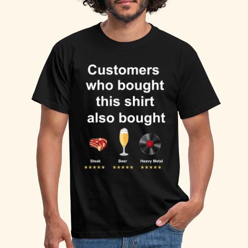 Steak, Beer & Heavy Metal Web Shop Design - Männer T-Shirt
