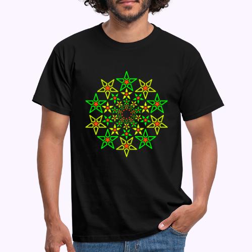 Fractal Star 3 color neón - Camiseta hombre