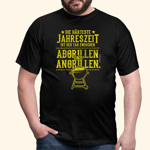 Grillen Spruch Die härteste Jahreszeit Angrillen - Männer T-Shirt