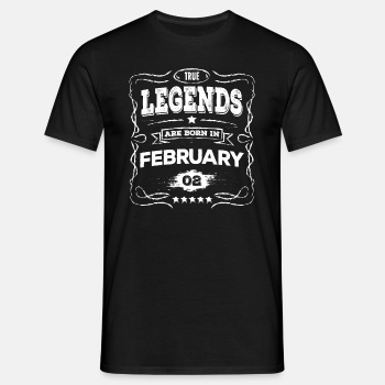 True legends are born in February - T-shirt for men