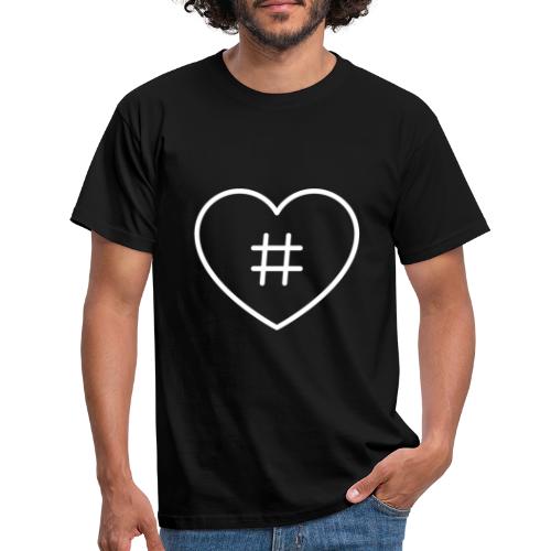 Hashtag Herz - Männer T-Shirt