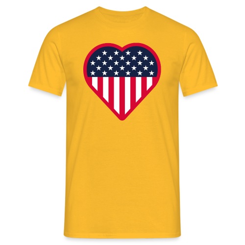 usa flag - America heart flag patriots - Men's T-Shirt