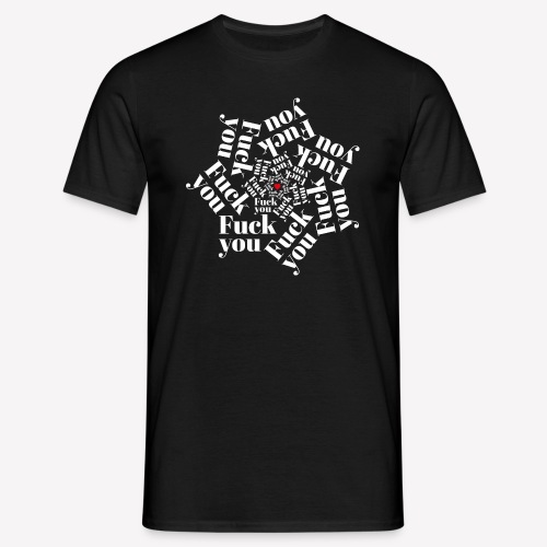 Fuck You - Mandala Star (hvid) - T-shirt til herrer