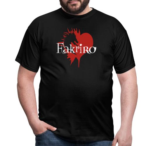 Fakriro Logo weiss mit Herz - Männer T-Shirt
