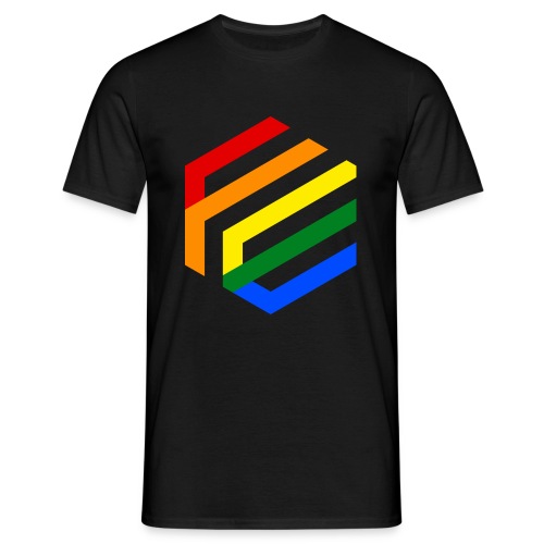 Rainbow Fusion logo - Mannen T-shirt