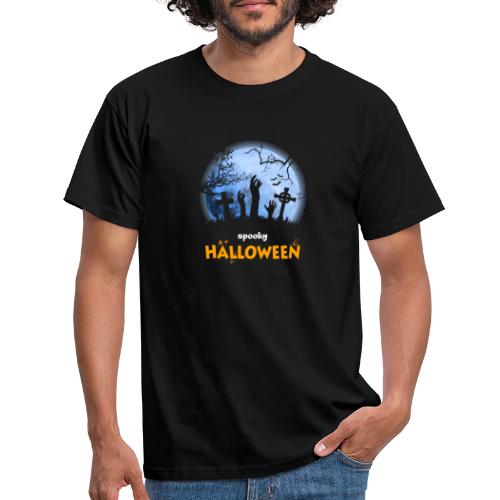 Spooky Halloween Moon cementary t shirt tee - Men's T-Shirt