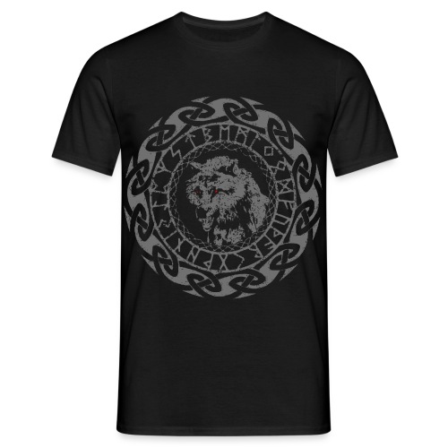 Fenrir Geri Freki Wolf Wikinger Tribal Runen - Männer T-Shirt