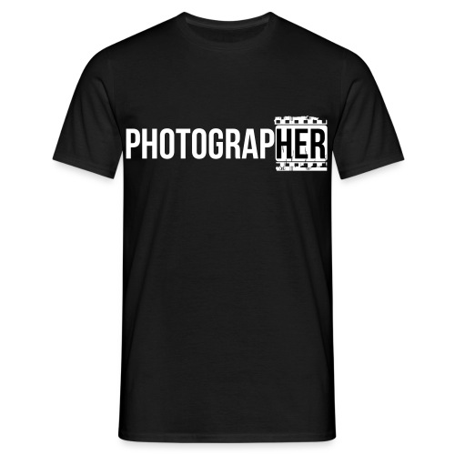 Photographing-her - Men's T-Shirt