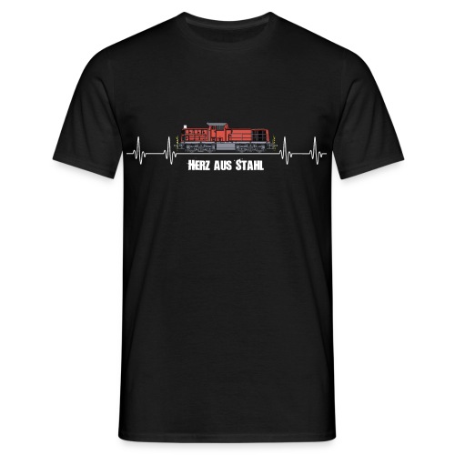 V90 Herz aus Stahl - Rangierlok Lokrangierführer - Männer T-Shirt