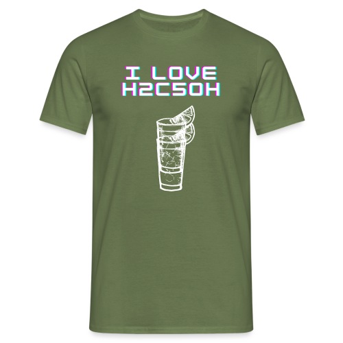 Kocham H2C5OH - Koszulka męska