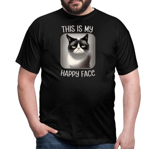 this is my happy face - Cat lover - T-skjorte for menn