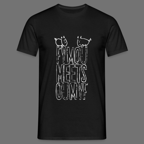 Fymou möter Oumyf (vit skisserar print) - T-shirt herr