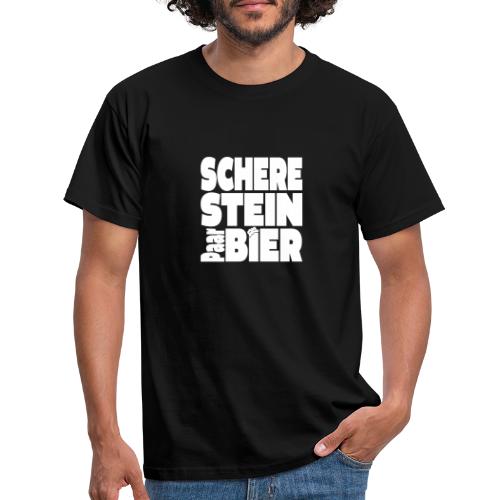 Schere Stein Paar Bier - Männer T-Shirt