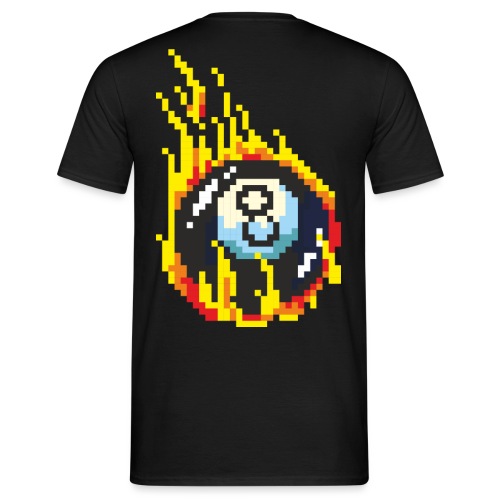 Pixelart No. 2 (Burning 8-Ball) - Farbe/colour - Männer T-Shirt
